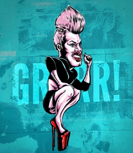 Karikatur von P!nk