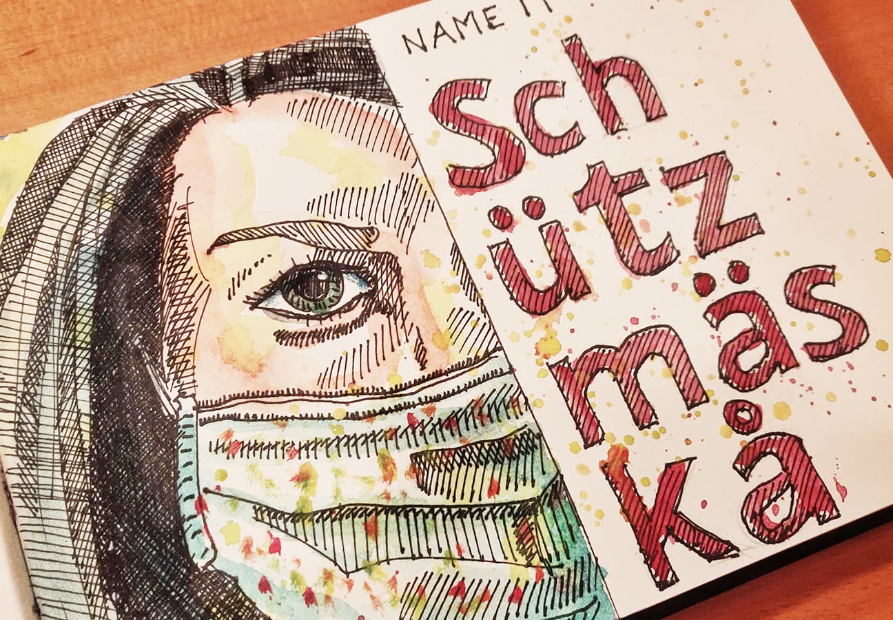 –C?!– Doodles #3 Schützmäska