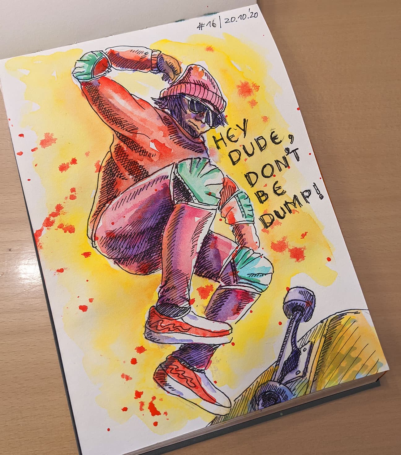 #16 Hey Dude, wear your mask the right way. @indigraphpen, @schmincke_official, coronadoodles to be continued